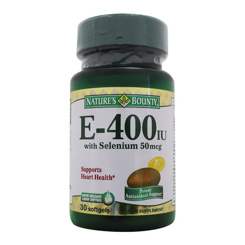 Natureƒ??S Bounty E-400 Iu With Selenium 50Mcg 30 Softgels - Med7 Online