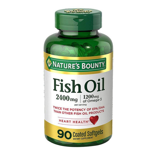 Nature's Bounty Double Strength Odorless Fish Oil Dietary Supplements, 90 Softgels - Med7 Online