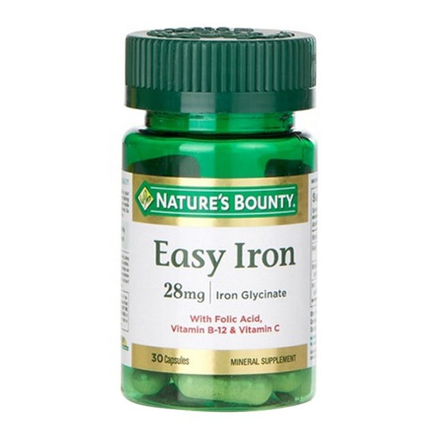 Nature's Bounty Easy Iron Mineral Supplement, 28mg, 30 Capsules - Med7 Online