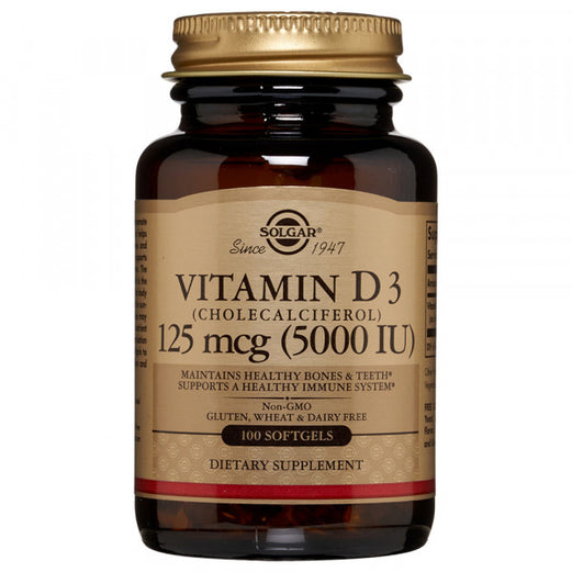 VITAMIN D3 (CHOLECALCIFEROL) 125 MCG (5,000 IU) VEGETABLE CAPSULES - Med7 Online