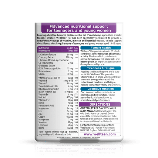 Vitabiotics Wellteen Her 30 Tablets 