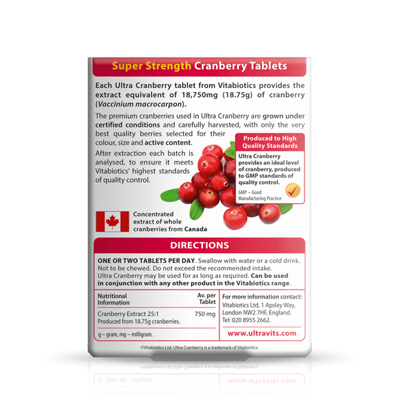 Vitabiotics Ultra Cranberry 30 Tablets