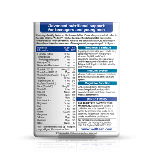 Vitabiotics Wellteen Him 30 Tablets