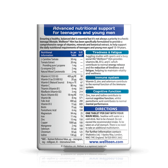 Vitabiotics Wellteen Him 30 Tablets