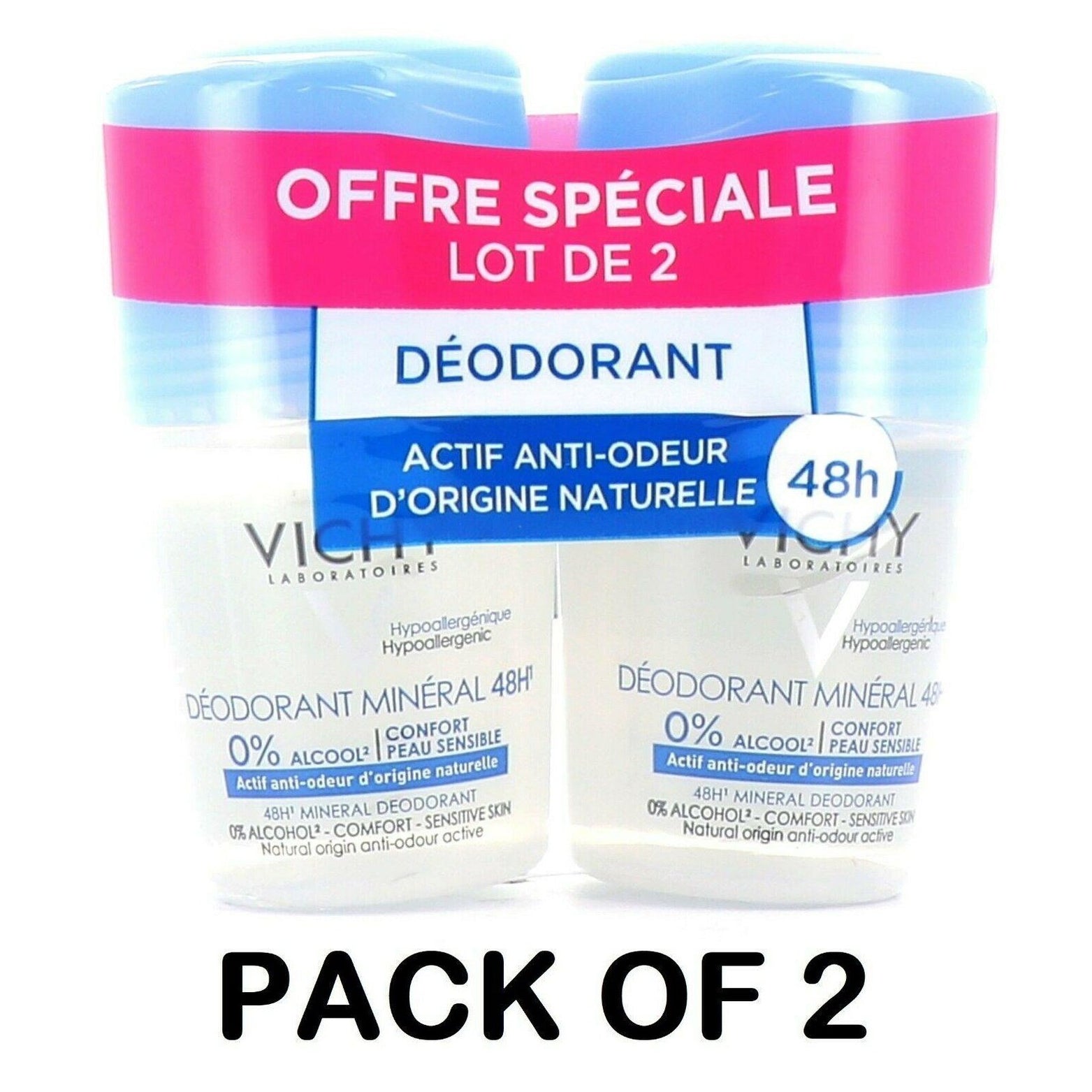 Vichy 48H Mineral Deodorant Roll-On 50ml - Med7 Online