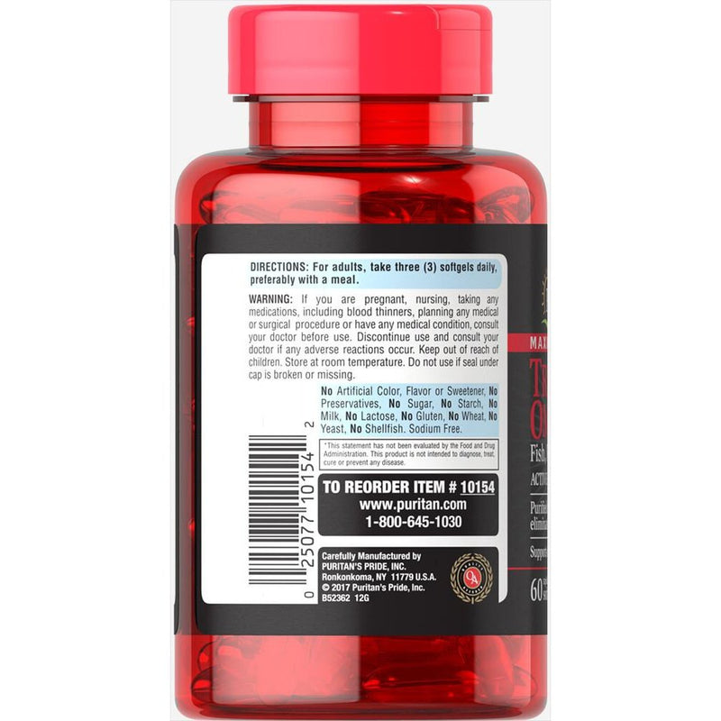 Puritan's Pride Maximum Strength Triple Omega 3-6-9 Fish, Flax & Borage Oils 60s - Med7 Online