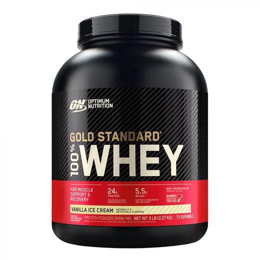 Optimum Nutrition Gold Standard 100% Whey Protein(VANILLA ICE CREAM) 5LB - Med7 Online
