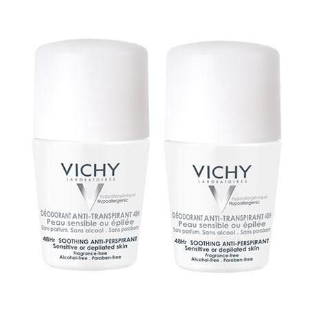 Vichy Deodorant Roll-On 48hr Sensitive Skin Duo Offer 2 x 50 ml - Med7 Online