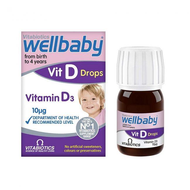 Vitabiotics Wellbaby Vitamin D Drops 30ml - Med7 Online