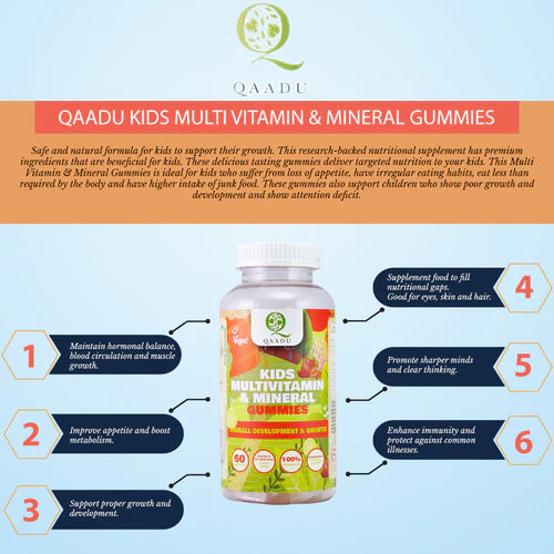 QAADU Kids Multivitamin Gummies, 228g